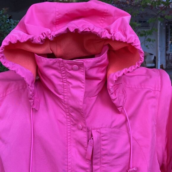 EUC J Jill Pink & Orange Two In One Hooded Jacket Size S - Picture 2 of 11